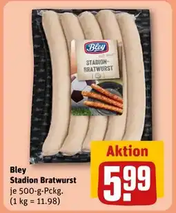 REWE DE Bley Stadion Bratwurst, EUR 5.99 tilbud