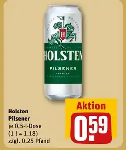 REWE DE Holsten Pilsener, EUR 0.59 tilbud