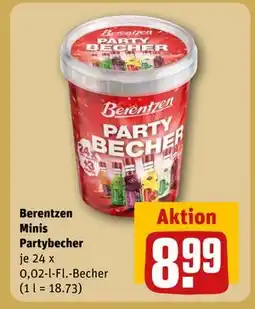 REWE DE Berentzen Minis Partybecher, EUR 8.99 tilbud