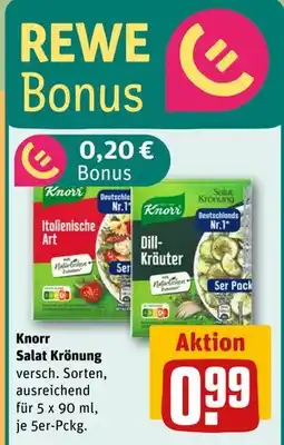 REWE DE Knorr Salat Krönung, EUR 0.99 tilbud
