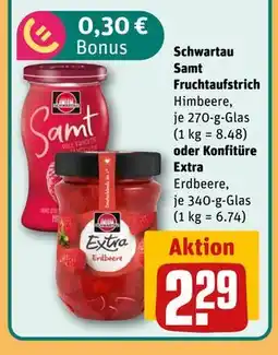 REWE DE Schwartau Samt Fruchtaufstrich oder Konfitüre Extra, EUR 2.29 tilbud