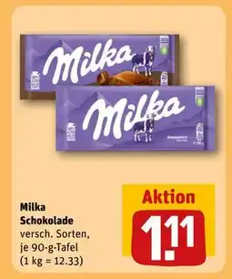 REWE DE Milka Schokolade, EUR 1.11 tilbud