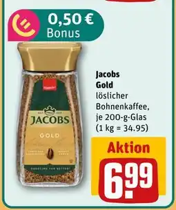 REWE DE Jacobs Gold löslicher, EUR 6.99 tilbud