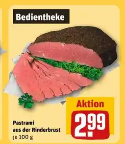 REWE DE Pastrami aus der Rinderbrust, EUR 2.99 tilbud