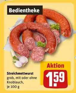 REWE DE Streichmettwurst, EUR 1.59 tilbud