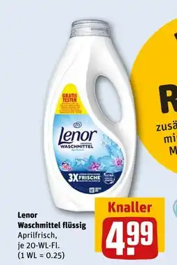 REWE DE Lenor Waschmittel, EUR 4.99 tilbud