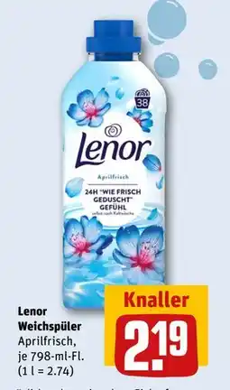 REWE DE Lenor Weichspüler, EUR 2.19 tilbud