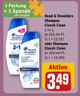 REWE DE Head & Shoulders Shampoo Classic Clean oder Shampoo Classic Clean, EUR 3.49 tilbud
