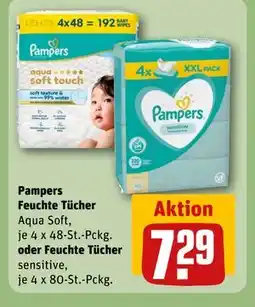 REWE DE Pampers Feuchte Tücher oder Feuchte Tücher, EUR 7.29 tilbud