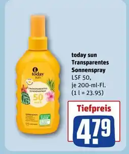REWE DE today sun Transparentes Sonnenspray, EUR 4.79 tilbud