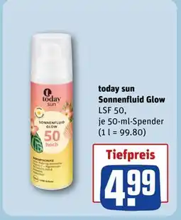 REWE DE today sun Sonnenfluid Glow, EUR 4.99 tilbud