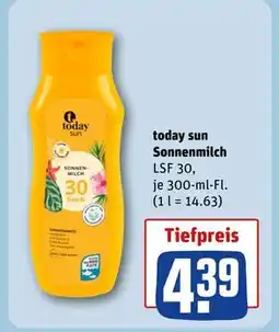 REWE DE today sun Sonnenmilch, EUR 4.39 tilbud