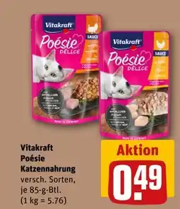 REWE DE Vitakraft Poésie Katzennahrung, EUR 0.49 tilbud