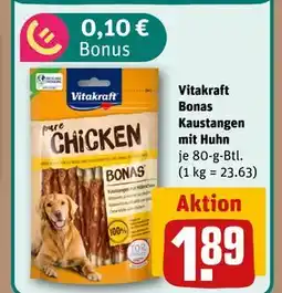 REWE DE Vitakraft Bonas Kaustangen mit Huhn, EUR 1.89 tilbud