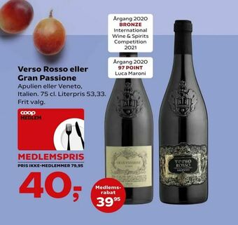 Kvickly Verso Rosso eller Gran Passione tilbud