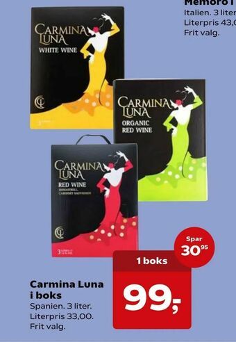 Kvickly Carmina Luna i boks tilbud