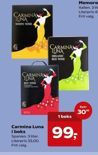 SuperBrugsen Carmina Luna i boks tilbud