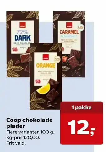 SuperBrugsen Coop chokolade plader tilbud