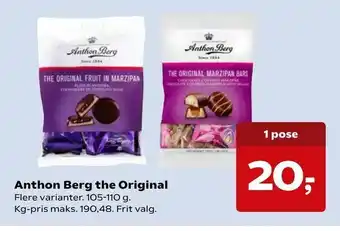 SuperBrugsen Anthon Berg the Original tilbud