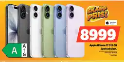 Power Apple iPhone 17 512 GB Spektakulørt. tilbud
