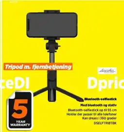 Power Bluetooth-selfiestick Med bluetooth og stativ tilbud