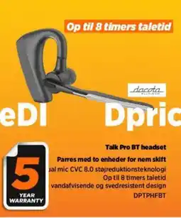 Power Talk Pro BT headset Parres med to enheder for nem skift tilbud