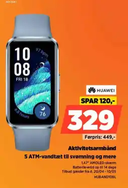 Power Aktivitetsarmbånd 5 ATM-vandtæt til svømning og mere tilbud