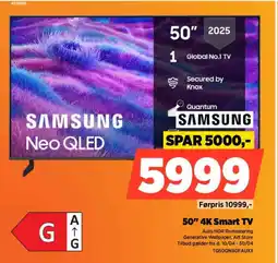 Power Samsung 50" 4k smart tv tilbud