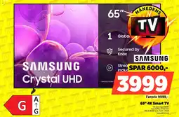 Power Samsung 65' 4k smart tv tilbud