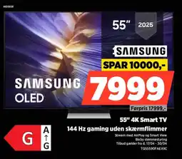 Power Samsung 55" 4k smart tv 144 hz gaming uden skærmflimmer tilbud