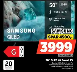 Power SAMSUNG 50" qled 4k smart tv tilbud