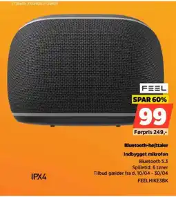 Power Feel bluetooth-højttaler indbygget mikrofon tilbud