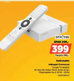 Power STRONG Medieafspiller Indbygget Chromecast tilbud