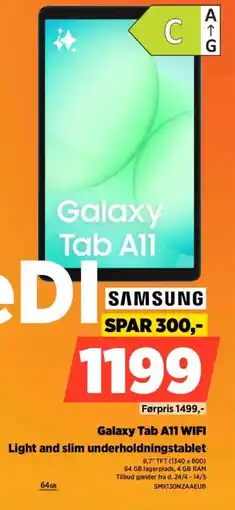 Power Samsung galaxy tab a11 wifi light and slim underholdningstablet tilbud