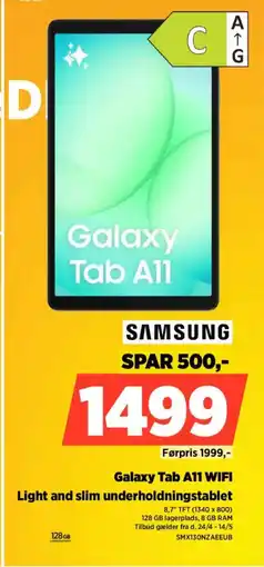 Power Galaxy tab a11 wifi light and slim underholdningstablet tilbud