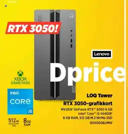 Power Lenovo loq tower rtx 3050-grafikkort tilbud