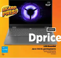 Power Lenovo LOQ Essential Jævn 144 Hz gamingskærm tilbud