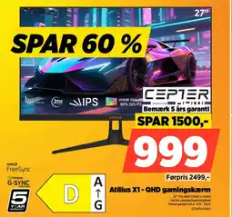 Power Cepter atilius x1 - qhd gamingskærm tilbud
