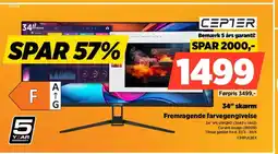 Power Cepter 34" skærm fremragende farvegengivelse tilbud