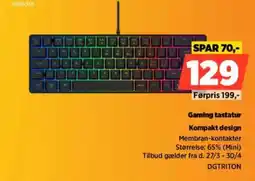 Power Gaming tastatur Kompakt design tilbud