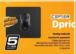 Power Gaming combo kit Essential PC gaming kit tilbud
