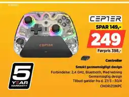 Power CEPTER Controller Smukt gennemsigtigt design tilbud