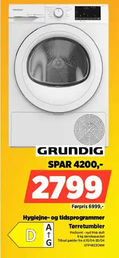 Power Hygiejne- og tidsprogrammer Tørretumbler tilbud