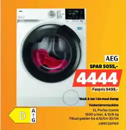 Power AEG Vask & tør i én med damp Vasketørremaskine tilbud