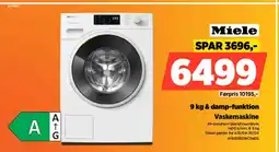Power Miele & damp-funktion vaskemaskine tilbud
