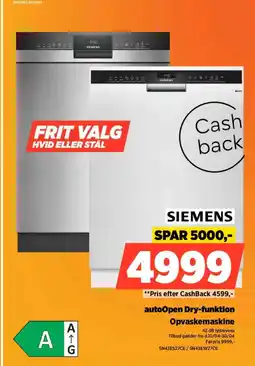 Power Siemens autoopen dry-funktion opvaskemaskine tilbud