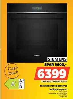 Power Siemens testvinder med pyrolyse indbygningsovn tilbud