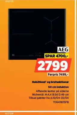 Power AEG Hob2Hood' og brofunktioner induktion tilbud