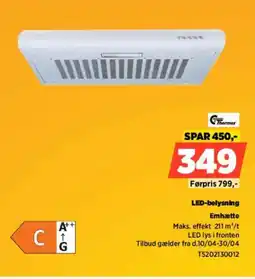 Power Led lys i fronten emhætte tilbud