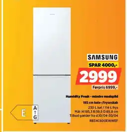 Power Samsung humidity fresh-mindre madspild køle-/fryseskab tilbud